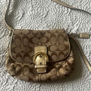 Coach Brown Signature Crossbody Bag